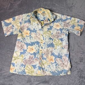 COOKE STREET Honolulu Hawaiian Button Up Shirt Mens M Short Sleeve 100% Cotton